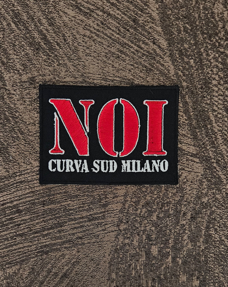 Patch Toppa Milan Calcio Curva Sud Noi Ricamata Termoadesiva e da Cucire 9x6 cm