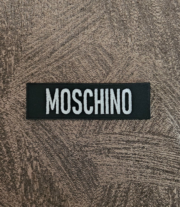 Patch Replica Moschino Embroidered Iron-on or Sew-on Patch 12x3.5cm