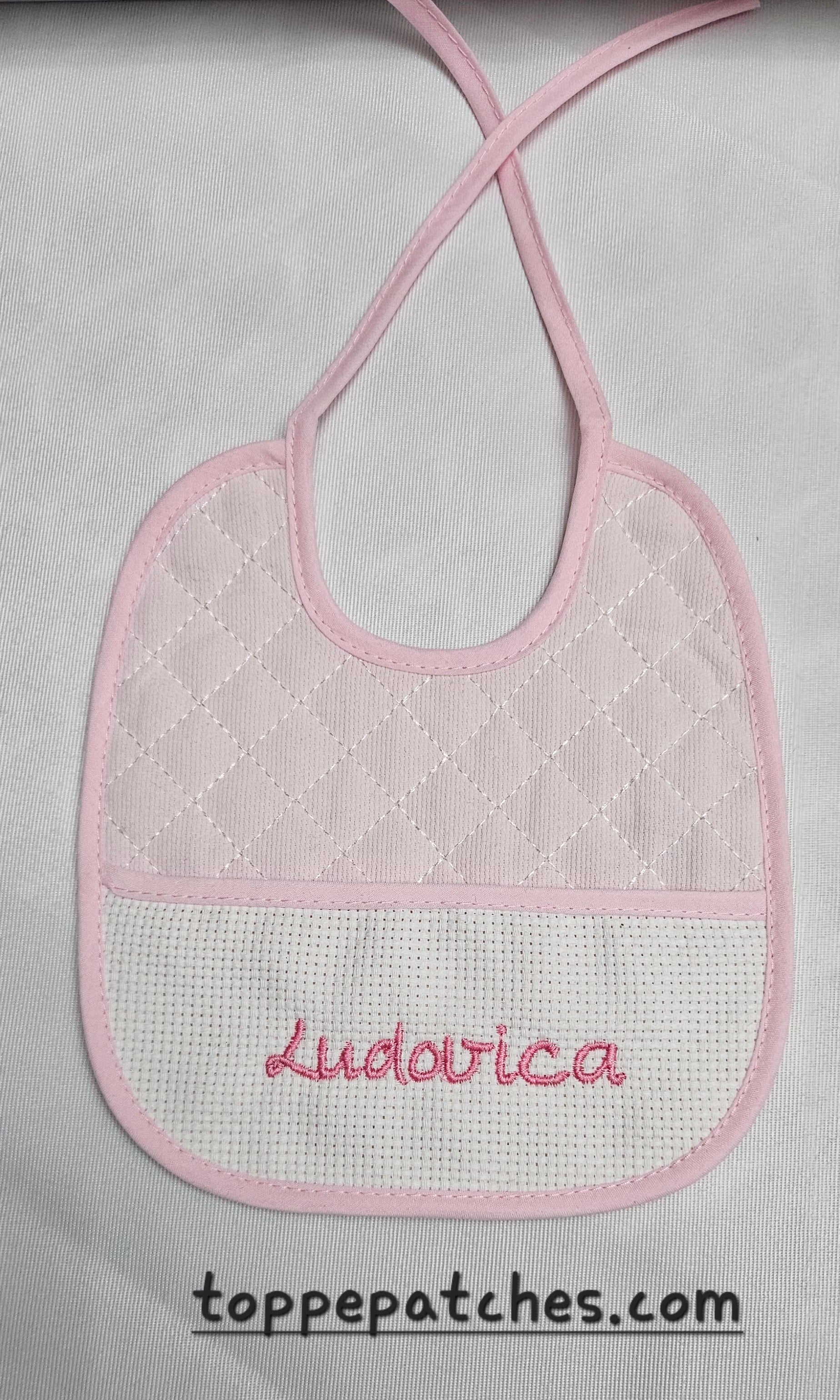 Bavetta Bavaglino con ricamo personalizzabile con nome!
