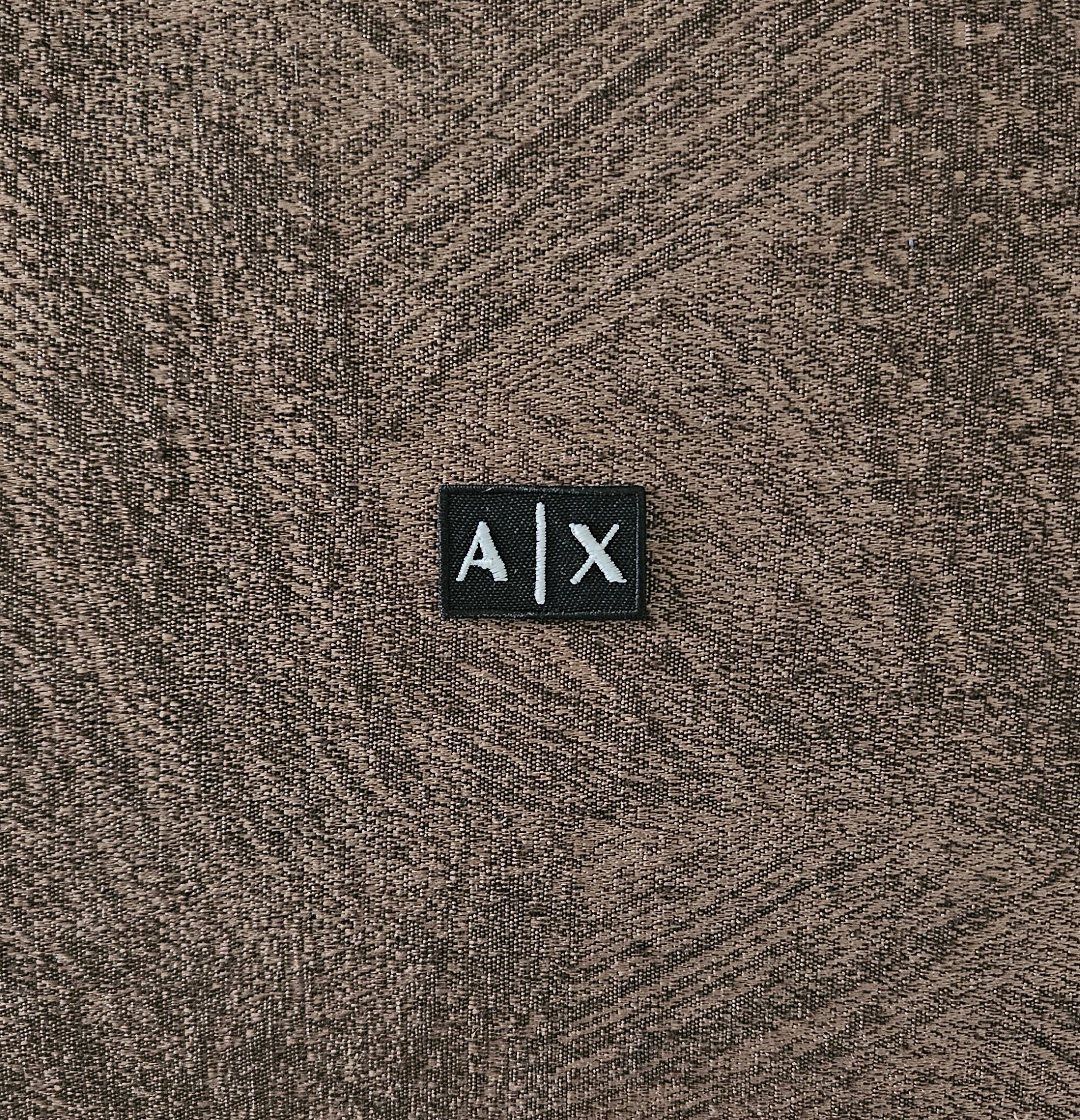 Patch Replica Brand AX Armani Exchange Ricamata Termoadesiva o da cucire 3x2 cm