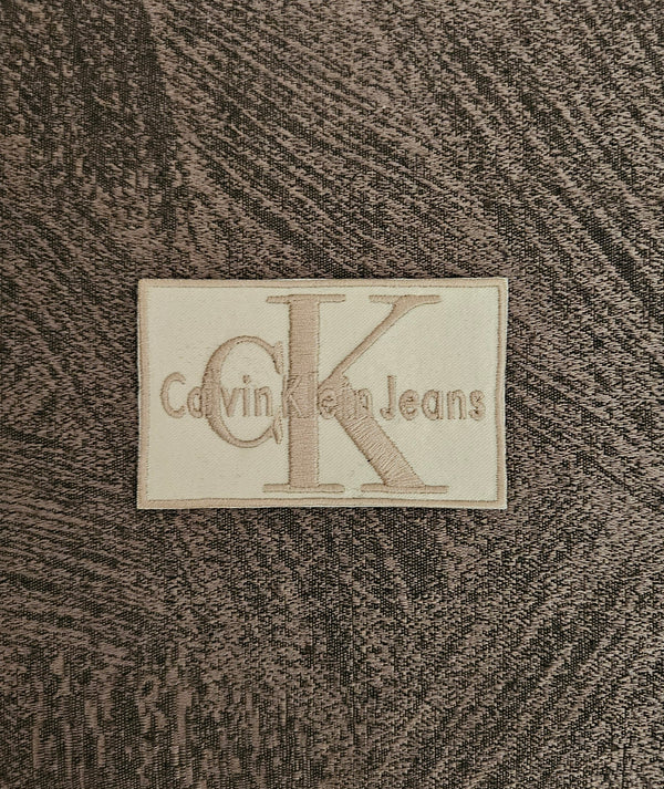 Patch Toppa Replica Calvin Klein Jeans Ricamata Termoadesiva e da Cucire 9x5.5 cm