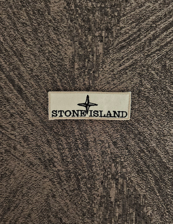 Patch Toppa Replica Stone Island 6x2cm Beige Ricamata Termoadesiva o da Cucire