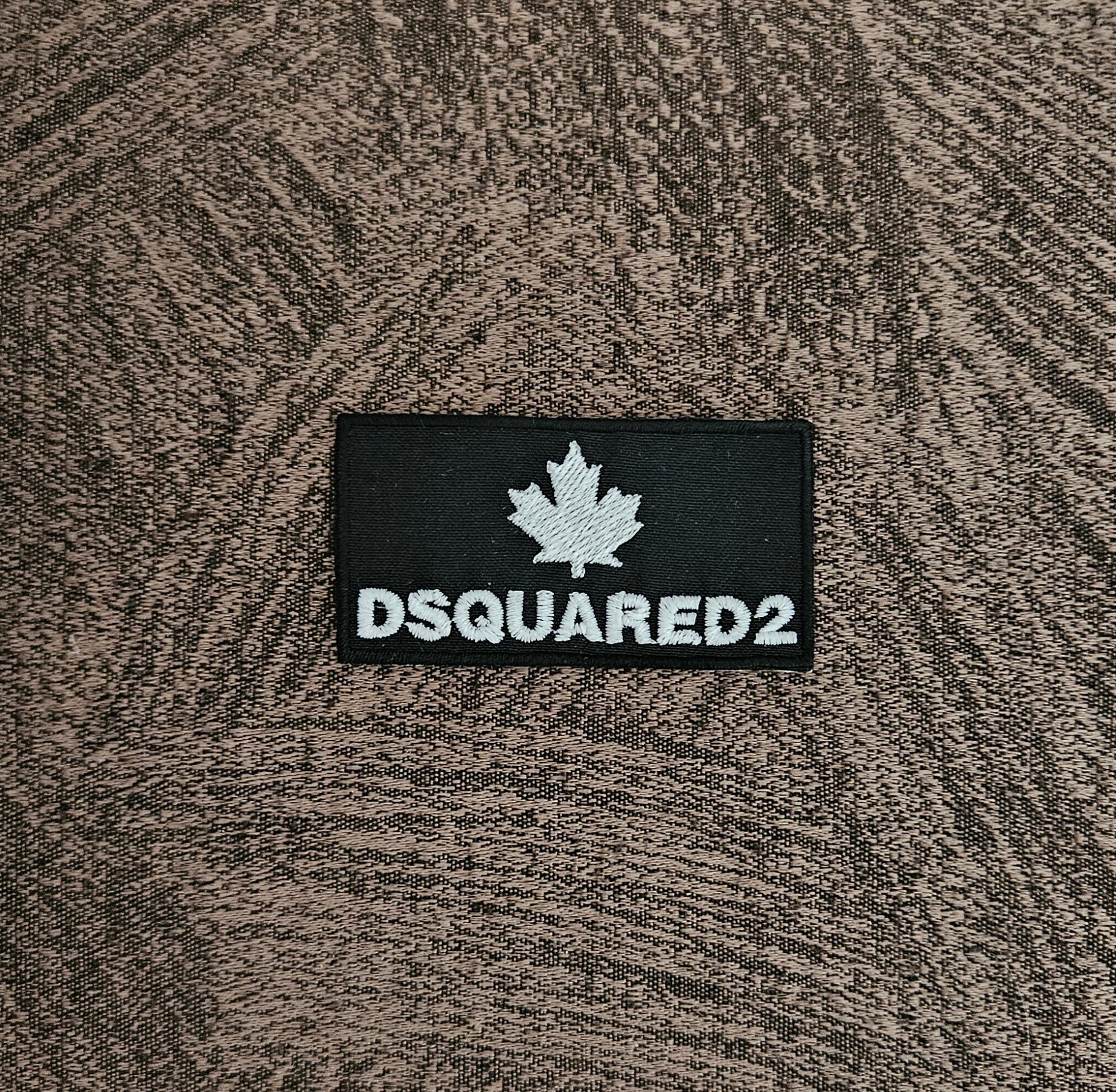 Patch Toppa Replica DSQUARED2 D2 7X3,5CM Ricamata Termoadesiva o da Cucire