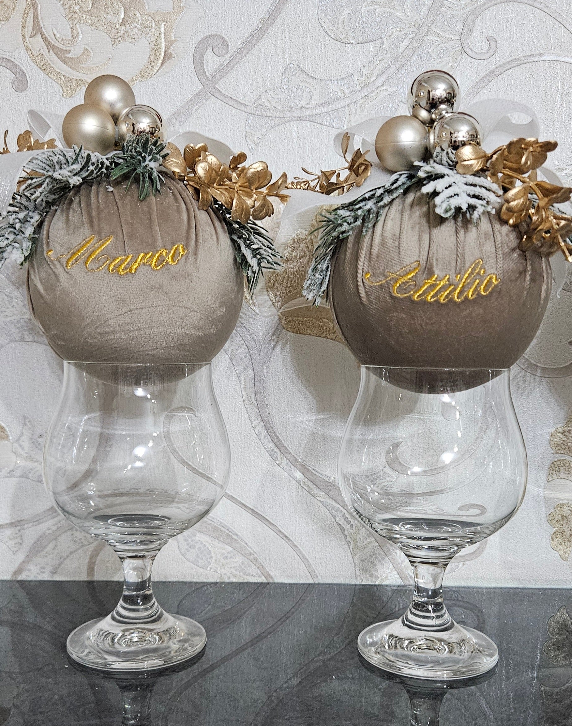 Pallina Natalizia Artigianale personalizzabile Diametro 12cm