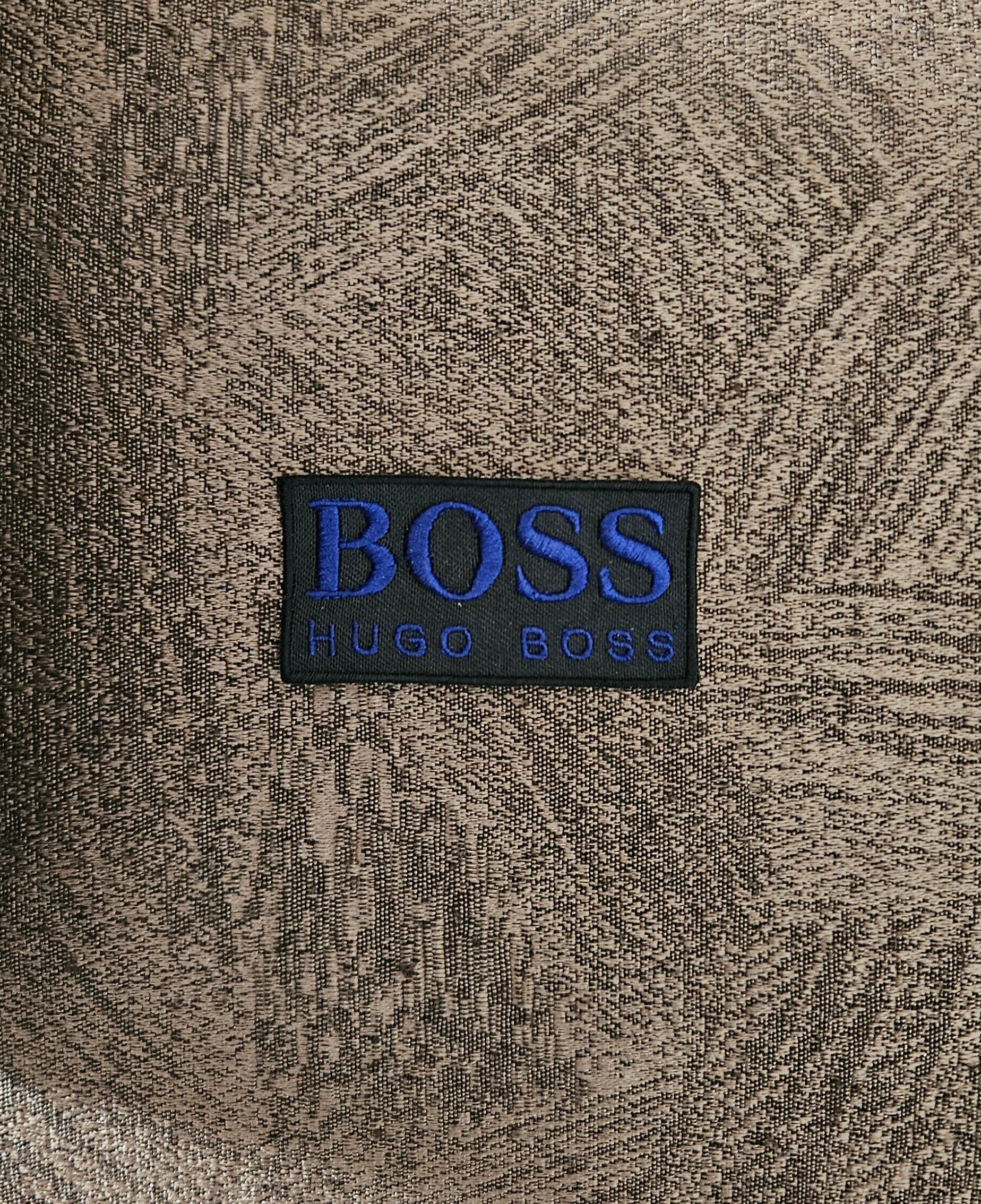 Patch Replica Hugo Boss 6x3cm Ricamata Termoadesiva e da cucire