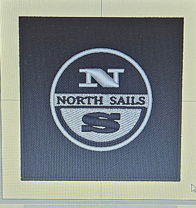 Patch Toppa Replica Etichetta North Sails Termoadesiva e da Cucire 8X8cm