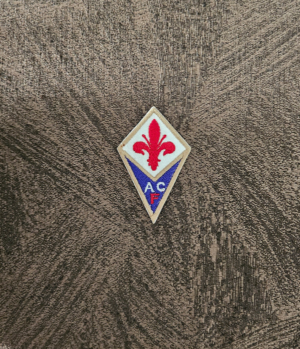 Patch Toppa Ricamata Fiorentina Calcio 7x4.5cm Termoadesiva e da Cucire