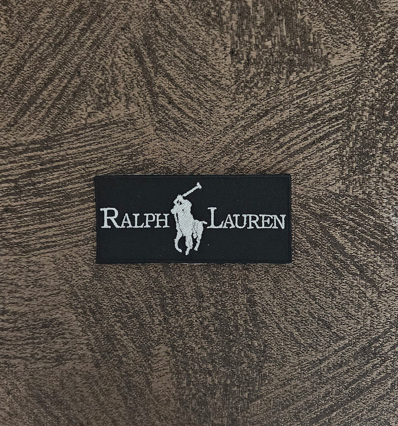 Parche réplica de Ralph Lauren de 10 x 4,5 cm, bordado, termoadhesivo y cosido