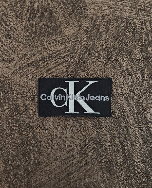 Patch Toppa Replica Calvin Klein Jeans Ricamata Termoadesiva o da Cucire 9x5.5 cm