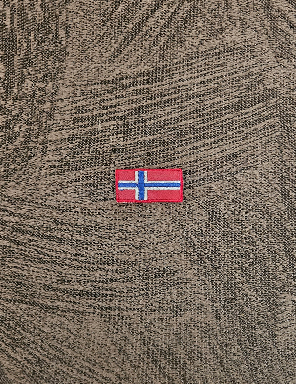 PARCHE DE BANDERA NORUEGA BORDADO PARA TERMOADHESIVO Y COSIDO