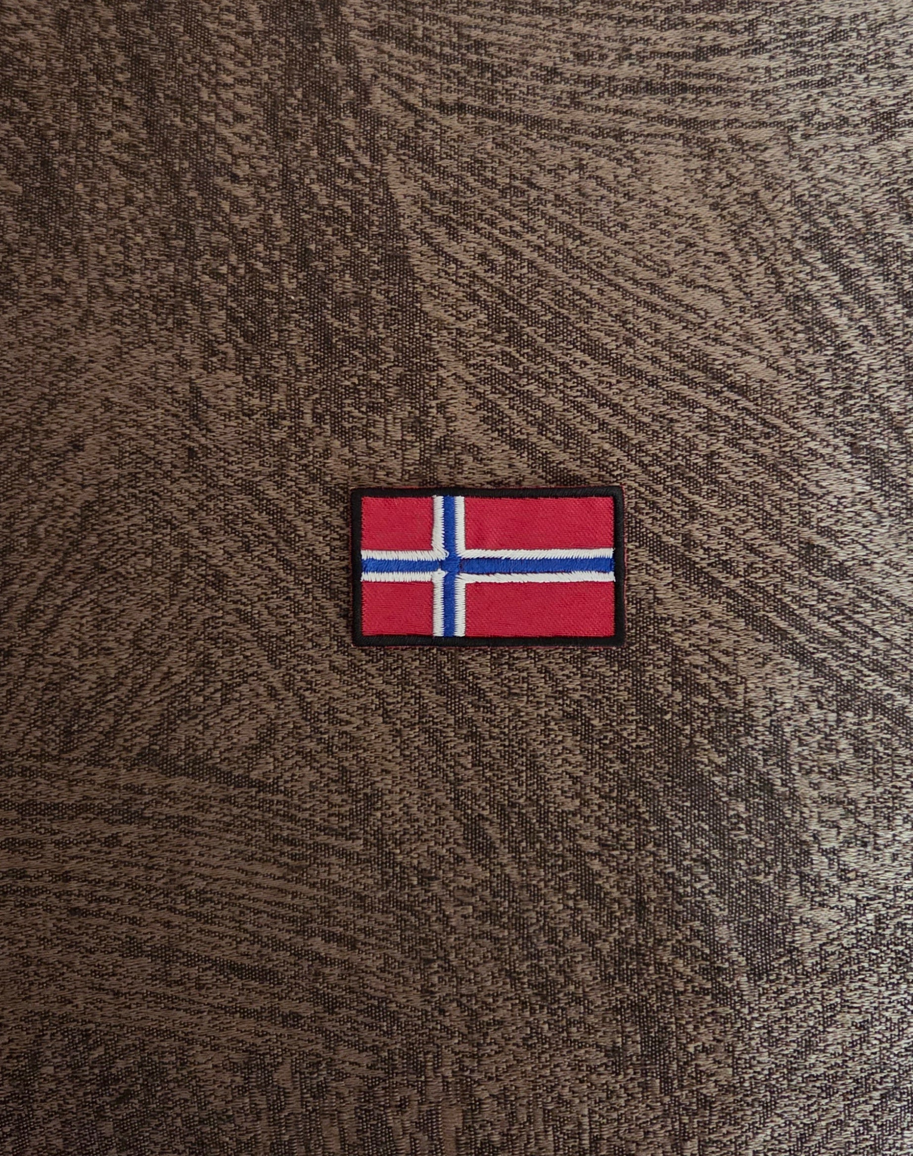 TOPPA PATCH Bandiera Norvegese Norvegia 5x2.5cm RICAMATA TERMOADESIVA E DA CUCIRE
