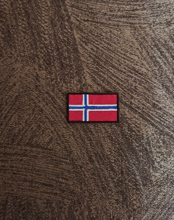 PARCHE DE BANDERA NORUEGA BORDADO PARA TERMOADHESIVO Y COSIDO