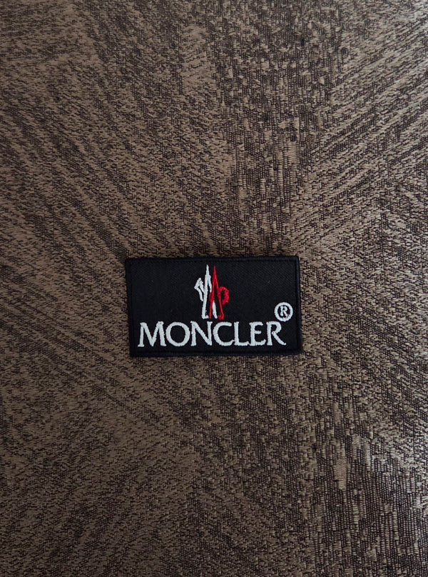 Parche réplica Moncler/Inter bordado termoadhesivo y cosido 8x3,5cm