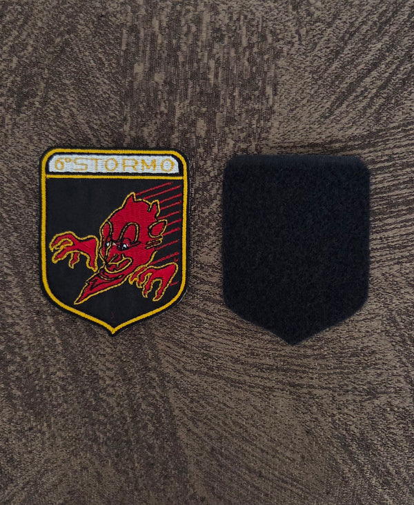 Patch Patch Sesto 6 Stormo with Velcro M.eF. sewn 8.5X6.5 CM