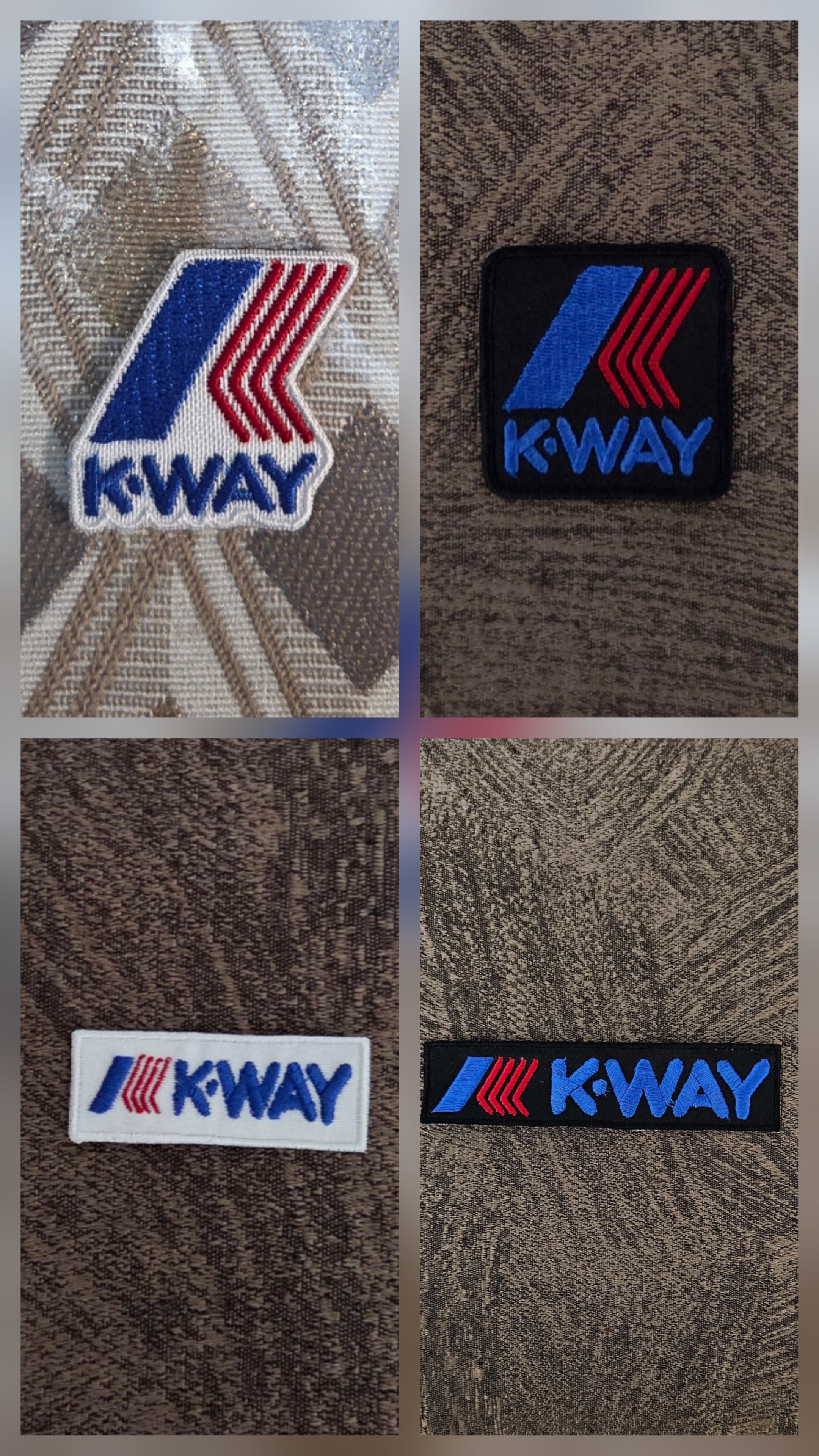 Patch Toppa Replica K-WAY Kway Vari Modelli Ricamate Termoadesive e da Cucire