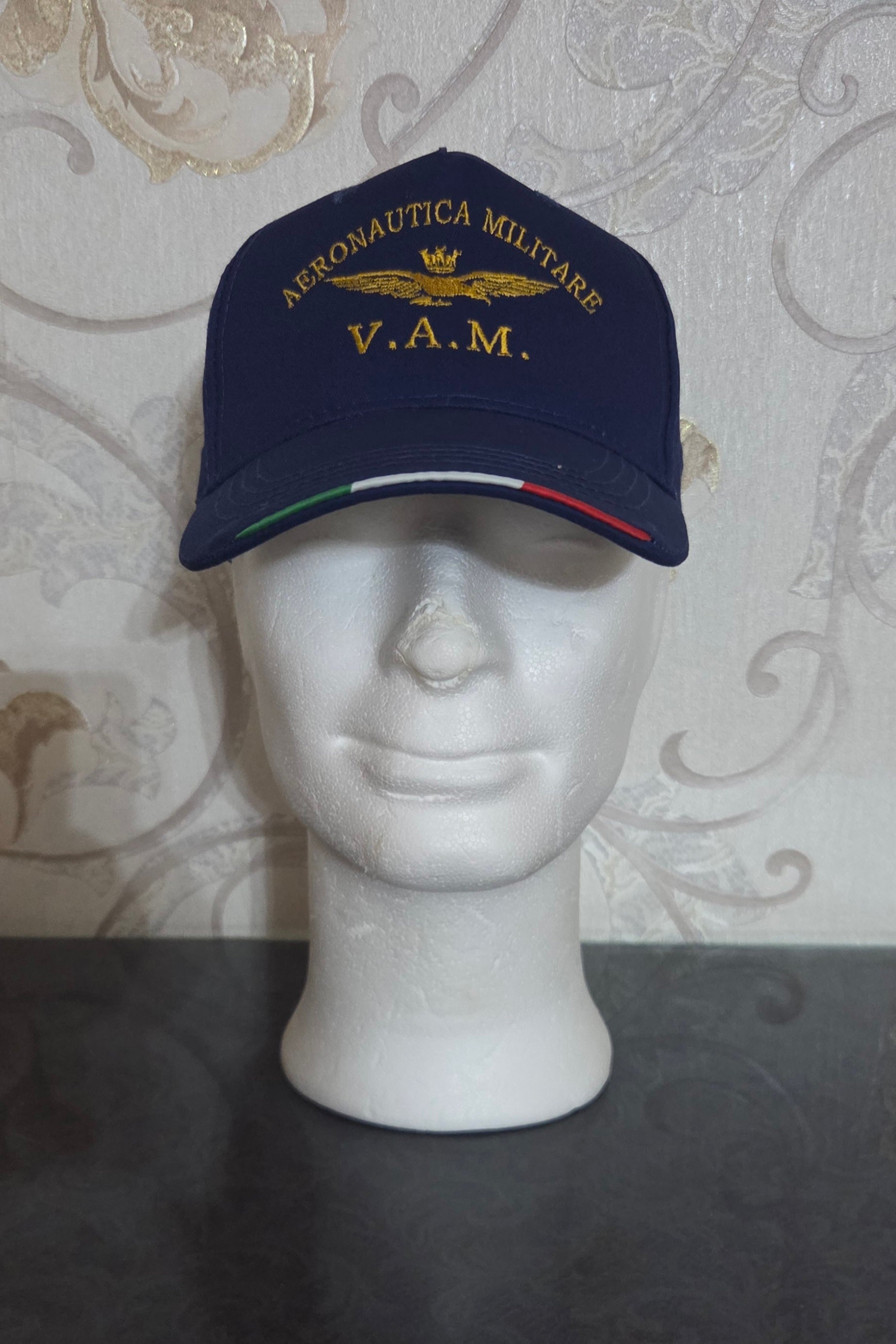 Aeronautica Militare VAM Berretto Cappello Tricolore Ricamato Colore Blu Ny