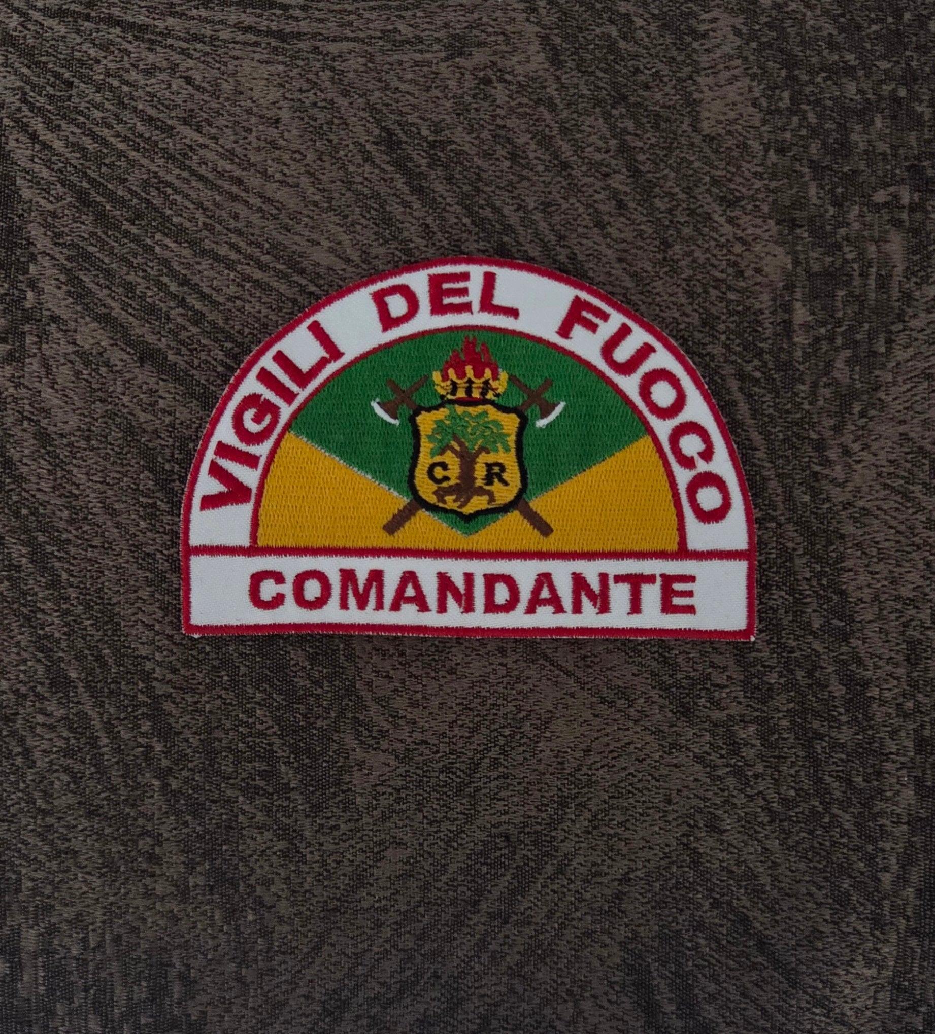 Toppa Patch Vigili del Fuoco VDF Mezzaluna Rovereto Ricamata Termoadesiva e da Cucire