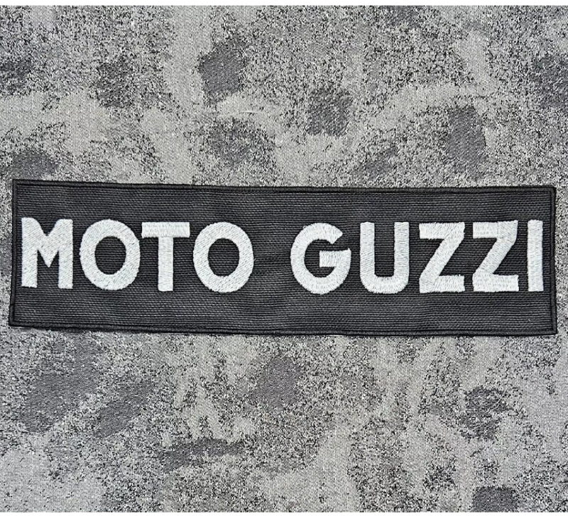 Patch Toppa Moto Guzzi Ricamata Termoadesiva e da Cucire 26x7cm