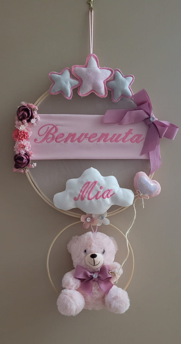 Lazo de Nacimiento Hecho a Mano 55x35cm ¡Personalizable!