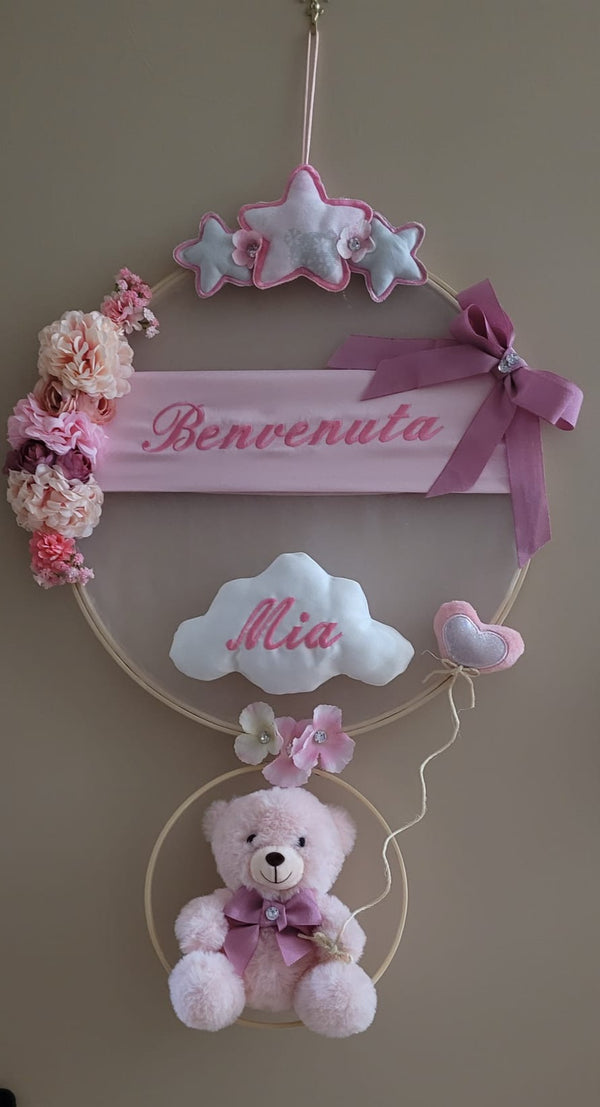 Lazo de Nacimiento Hecho a Mano 68x45cm ¡Personalizable!