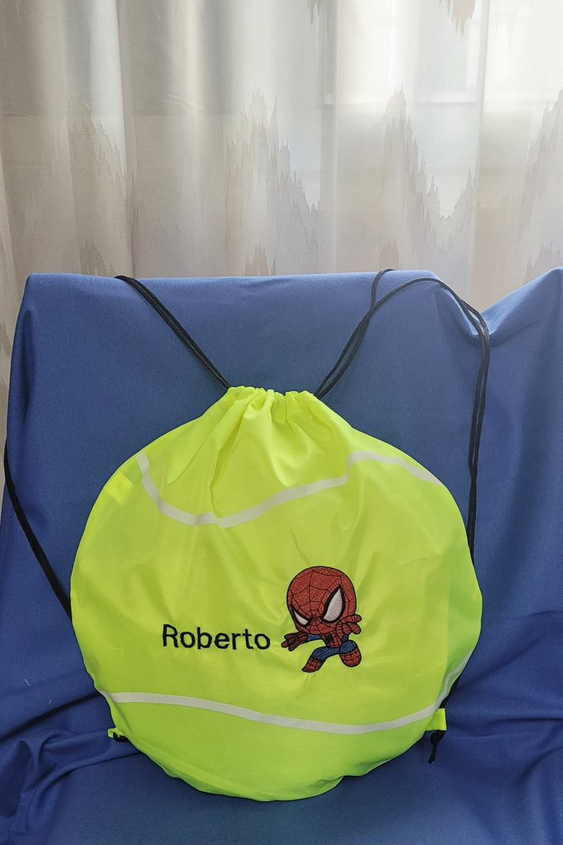 Mochila de poliéster con cordón bordada personalizable 