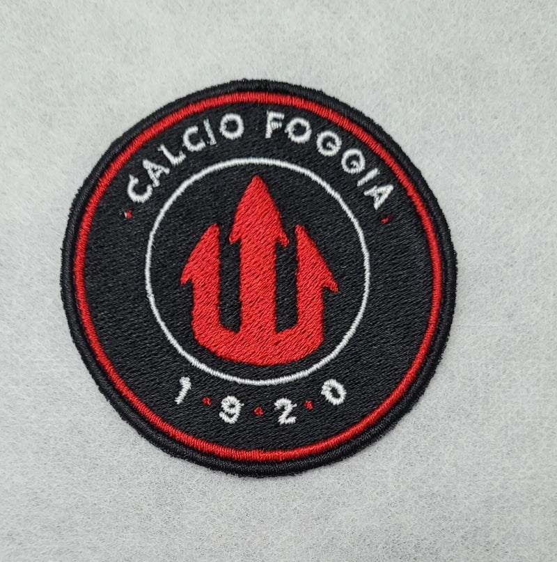 Patch Toppa Ricamata Foggia Calcio Termoadesiva o da Cucire Diametro 7CM