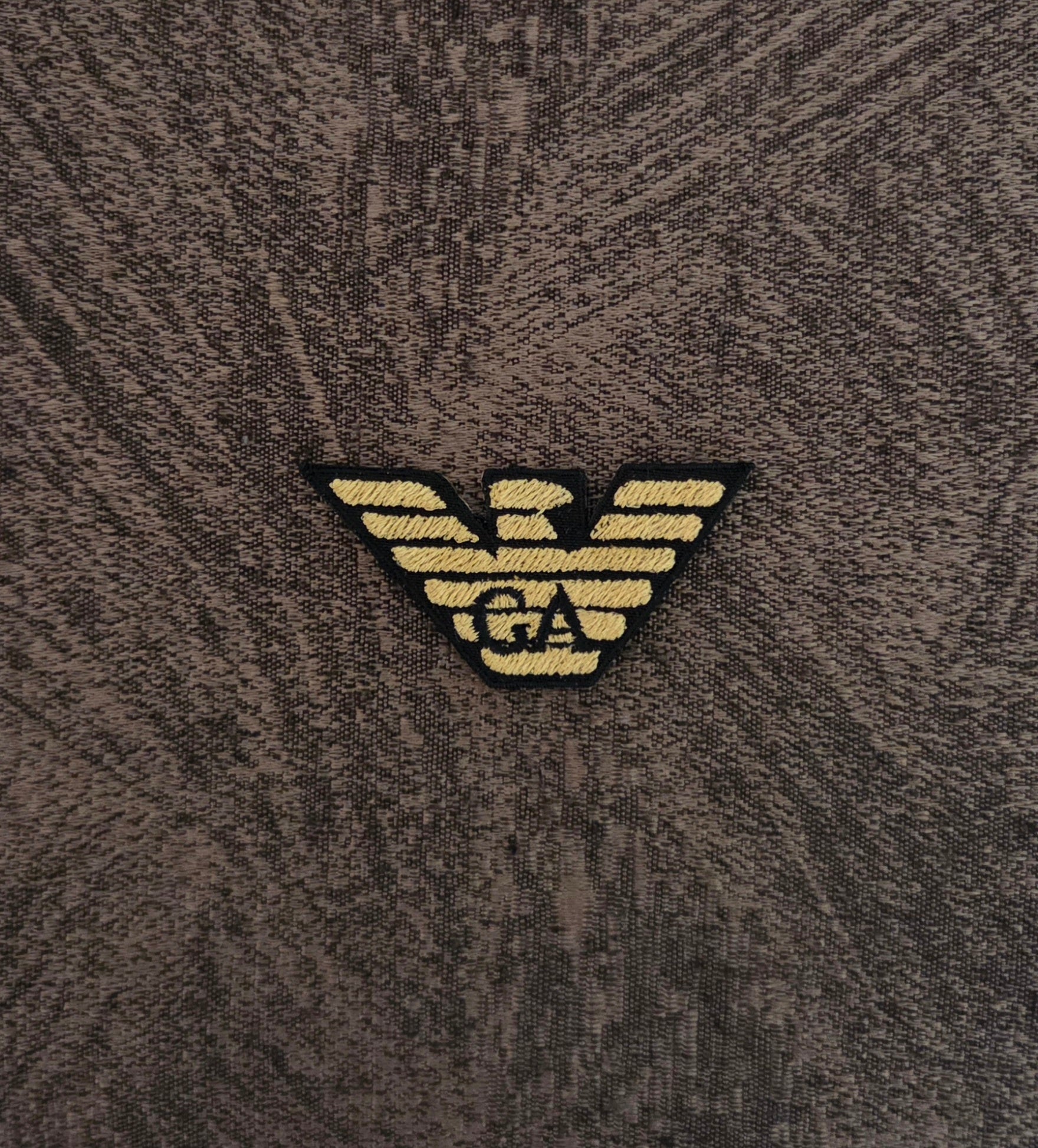 Patch Replica Giorgio Armani 6x3cm Ricamata Termoadesiva e da cucire