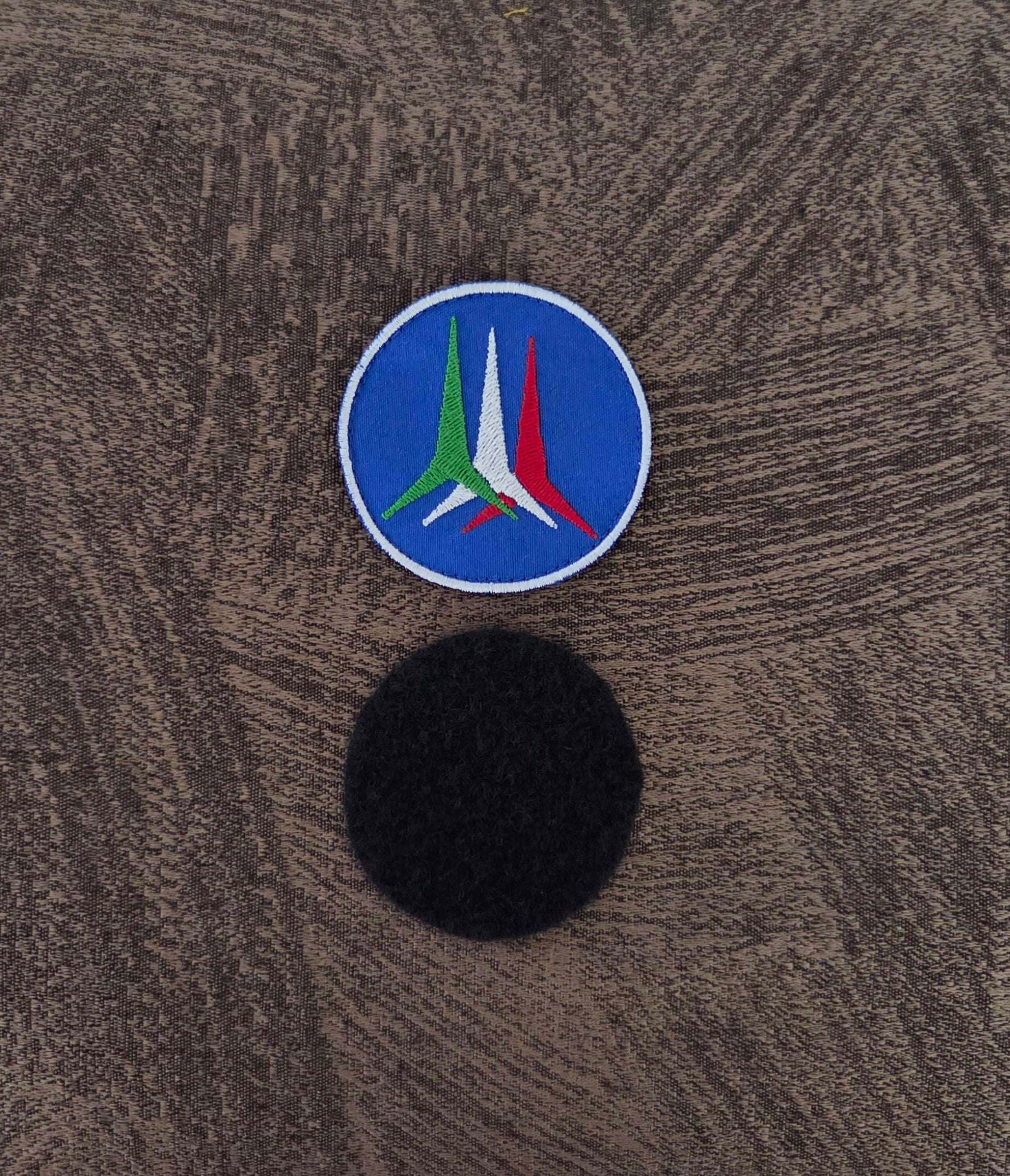 Patch Toppa Frecce Tricolori Aeronautica Militare con Velcro M.eF. Cucito Diametro 6,5 CM