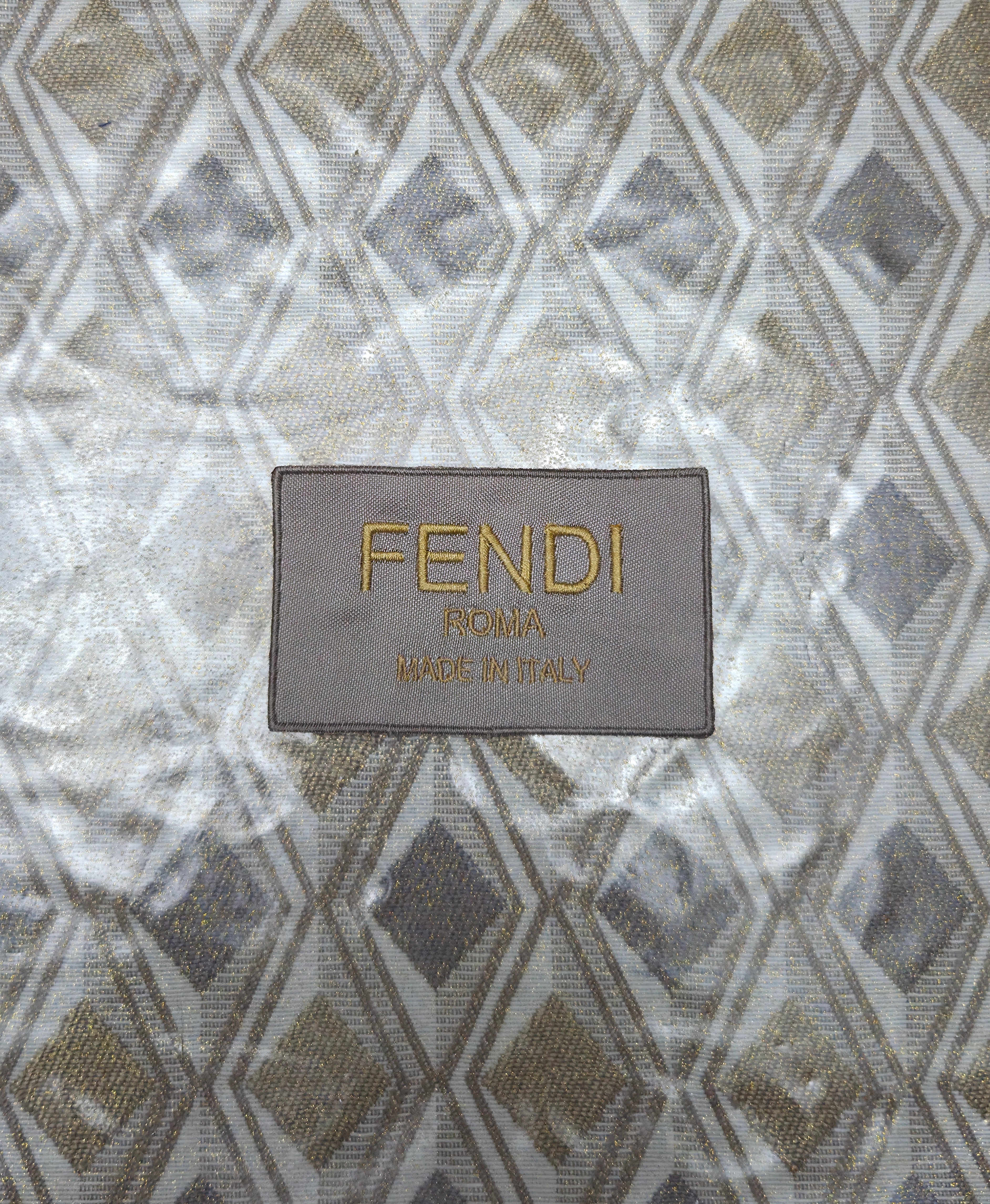 Patch Toppa Replica 8x5cm Fendi Ricamata Termoadesiva e da Cucire