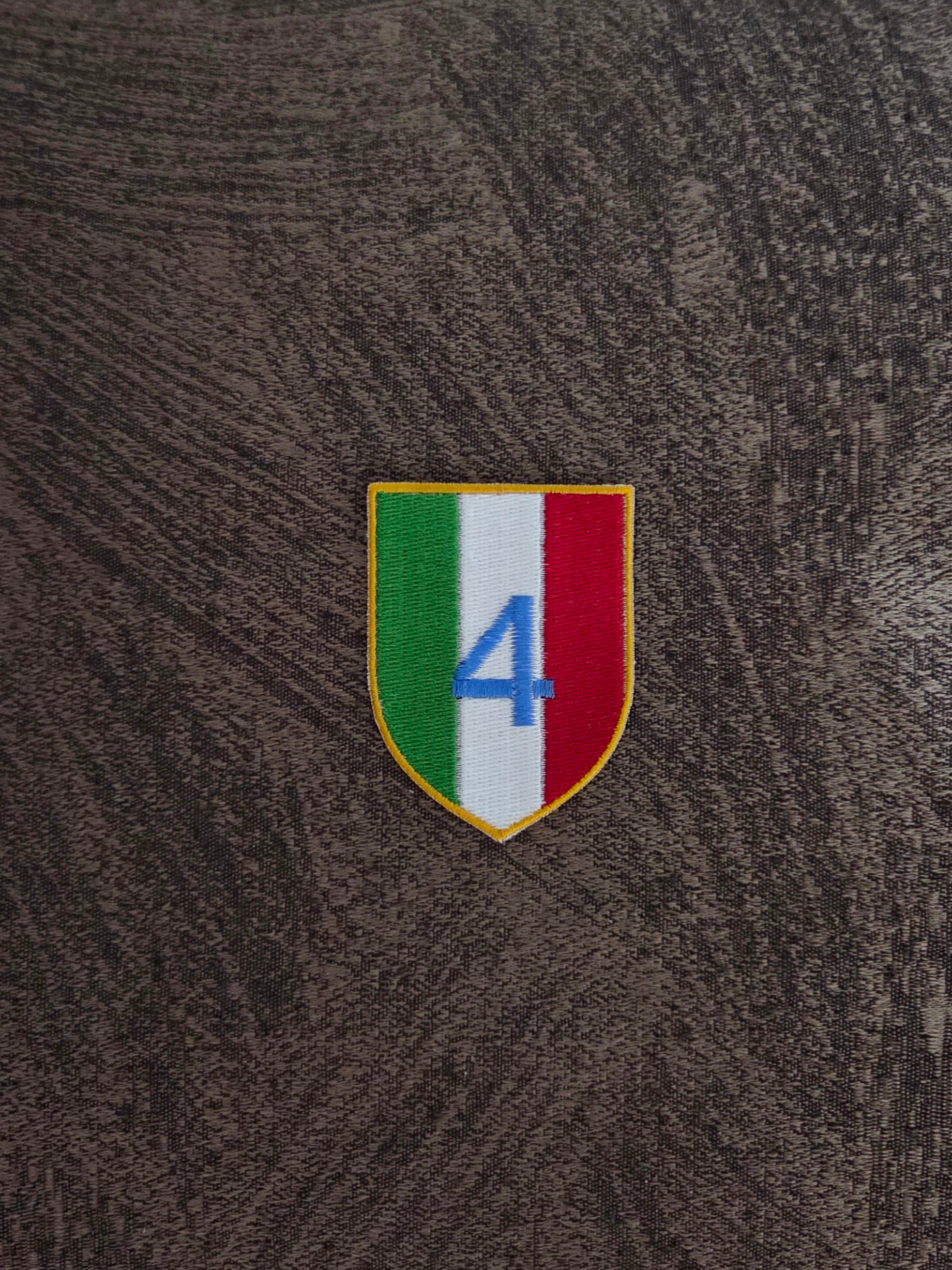 Patch Toppa 4 Scudetto Napoli Calcio Campioni D'Italia Ricamata Termoadesiva e da Cucire Diametro 6.5x5cm