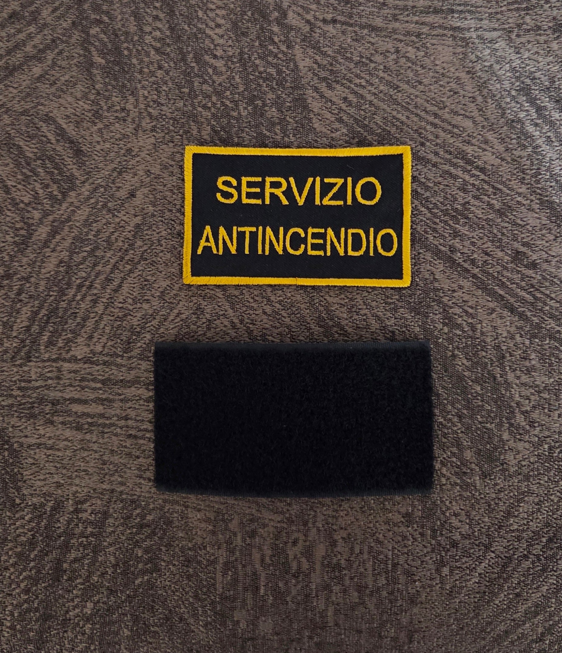 Toppa Patch Vigili del Fuoco Servizio Antincendio Ricamata con Velcro M.eF. Cucito 8X5 CM