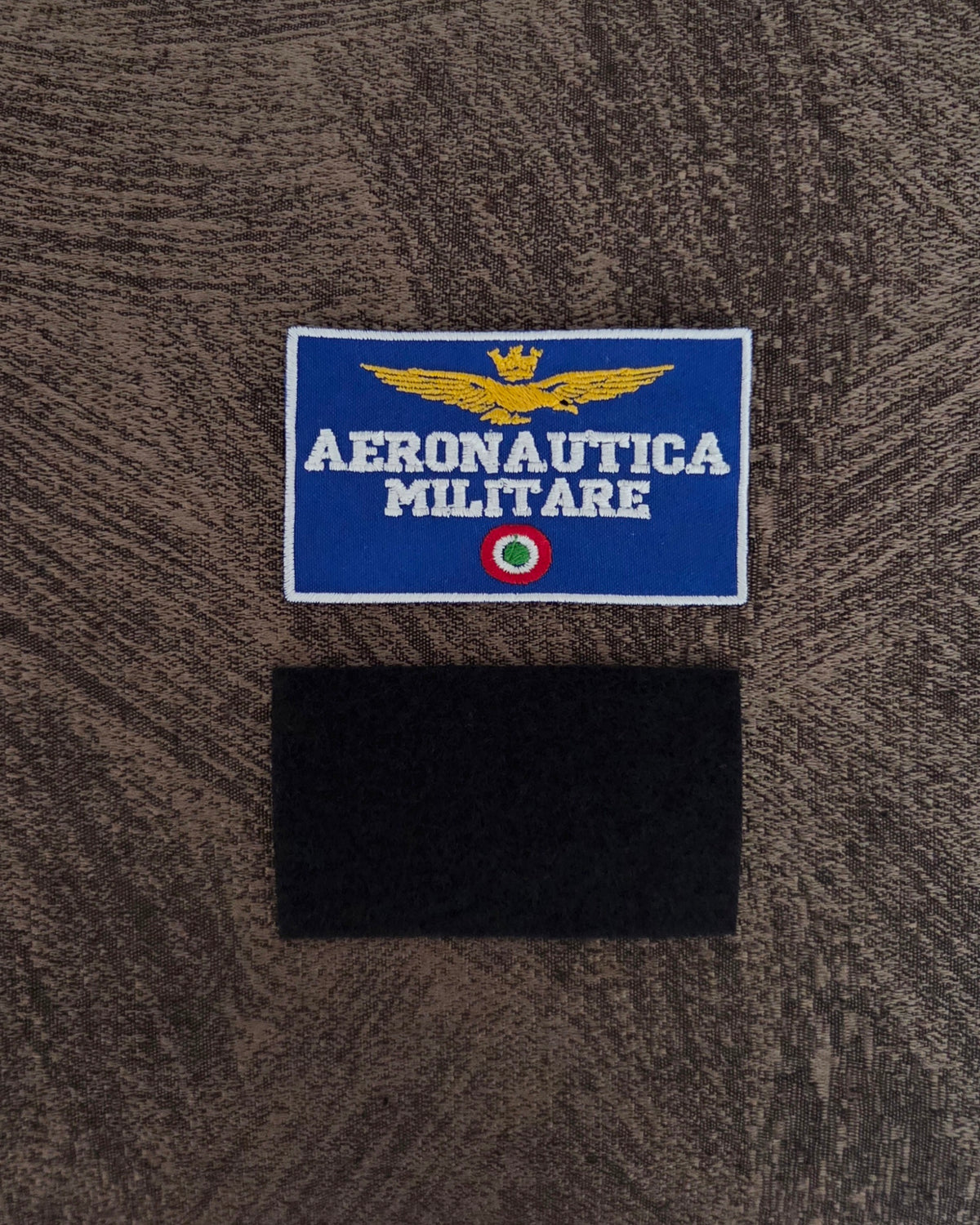 Patch Toppa Aeronautica Militare con Velcro M.eF. Cucito 9X5 CM