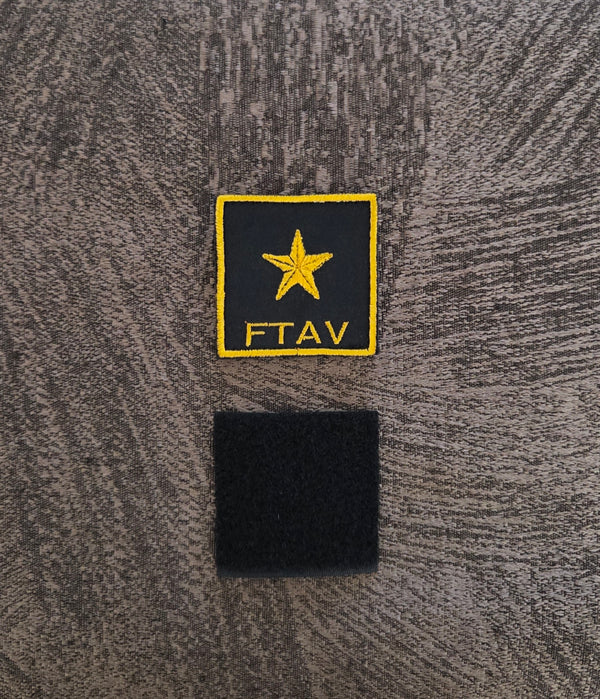 Toppa Patch Vigili del Fuoco FTAV Ricamata con Velcro M.eF. Cucito 5X5 CM