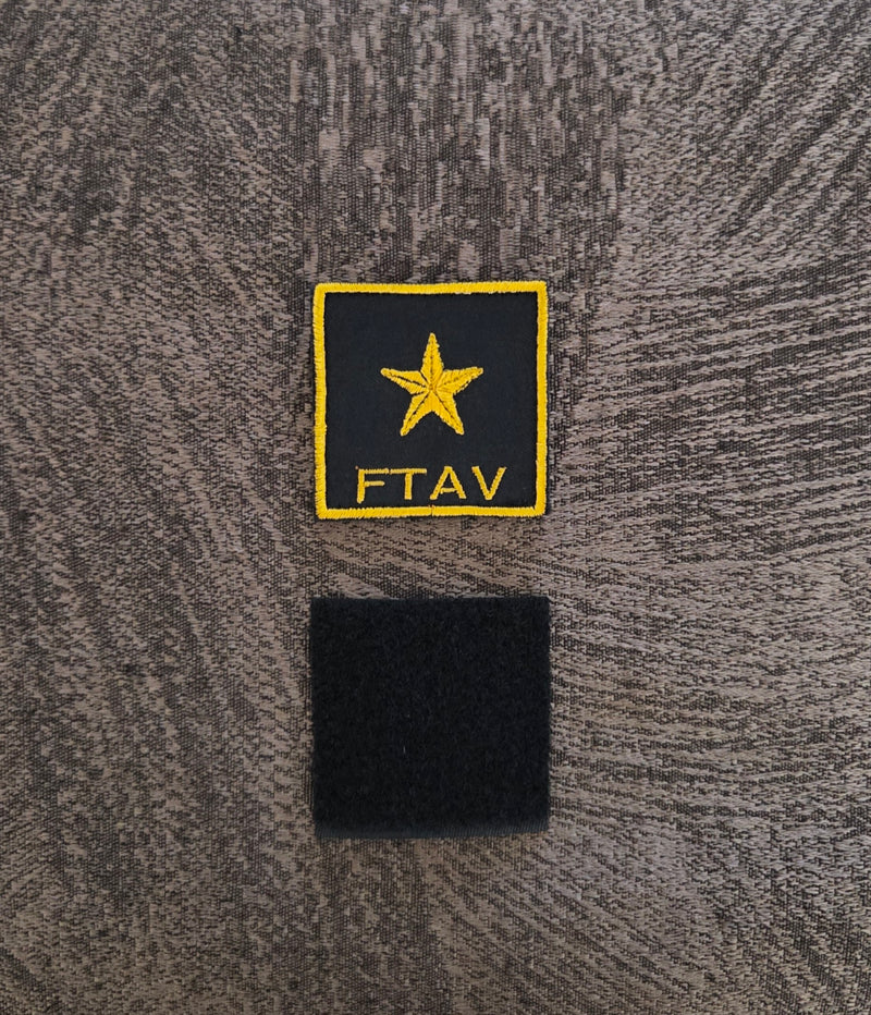 Toppa Patch Vigili del Fuoco FTAV Ricamata con Velcro M.eF. Cucito 5X5 CM