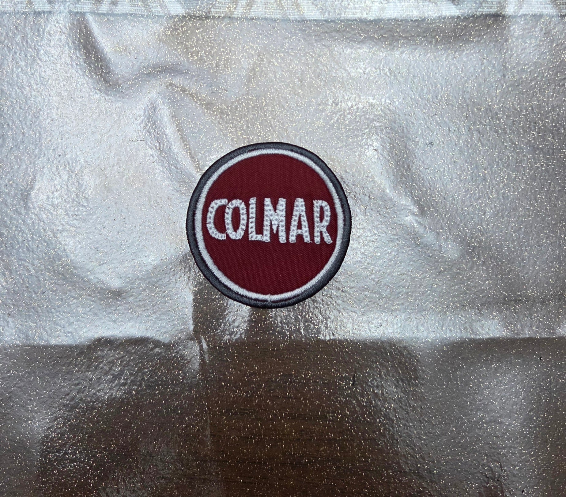 Patch Toppa Replica Colmar Diametro 5cm Bordeaux Ricamata Termoadesiva e da Cucire
