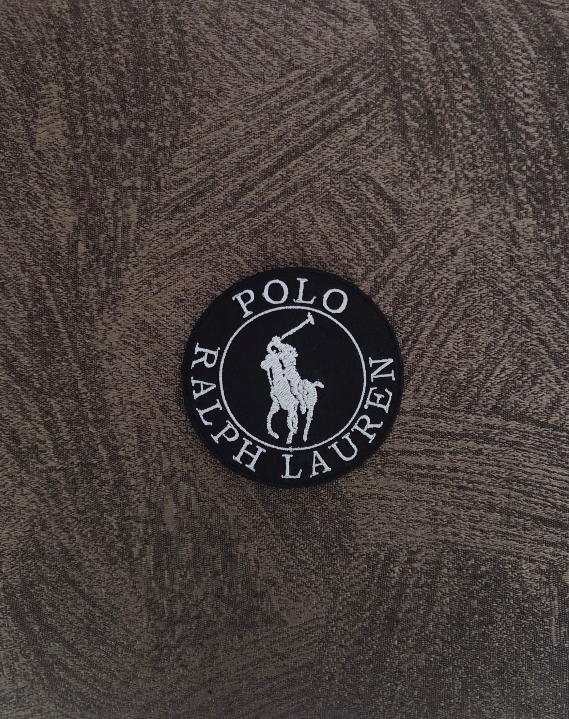 Toppa Patch Replica Ralph Lauren Diametro 8cm Ricamata Termoadesiva e da cucire
