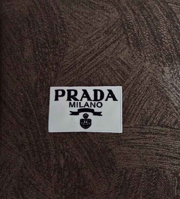 Patch Toppa Replica Prada 9.5x5.5cm Milano Ricamata Termoadesiva e da Cucire