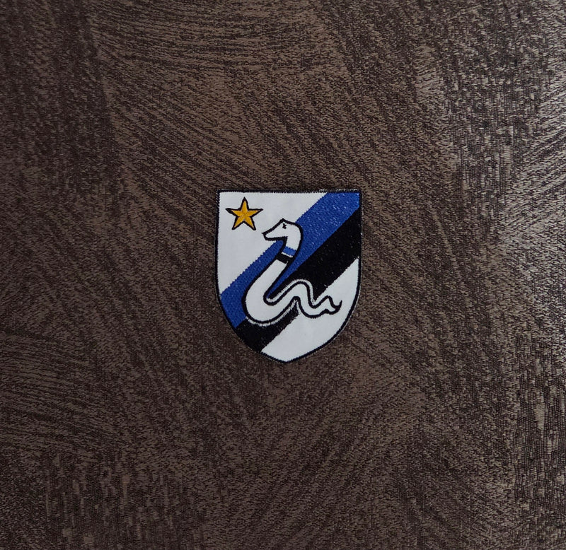 Parche escudo del Inter de Milán bordado termoadhesivo o para coser Diámetro 7,5 x 6,5 cm