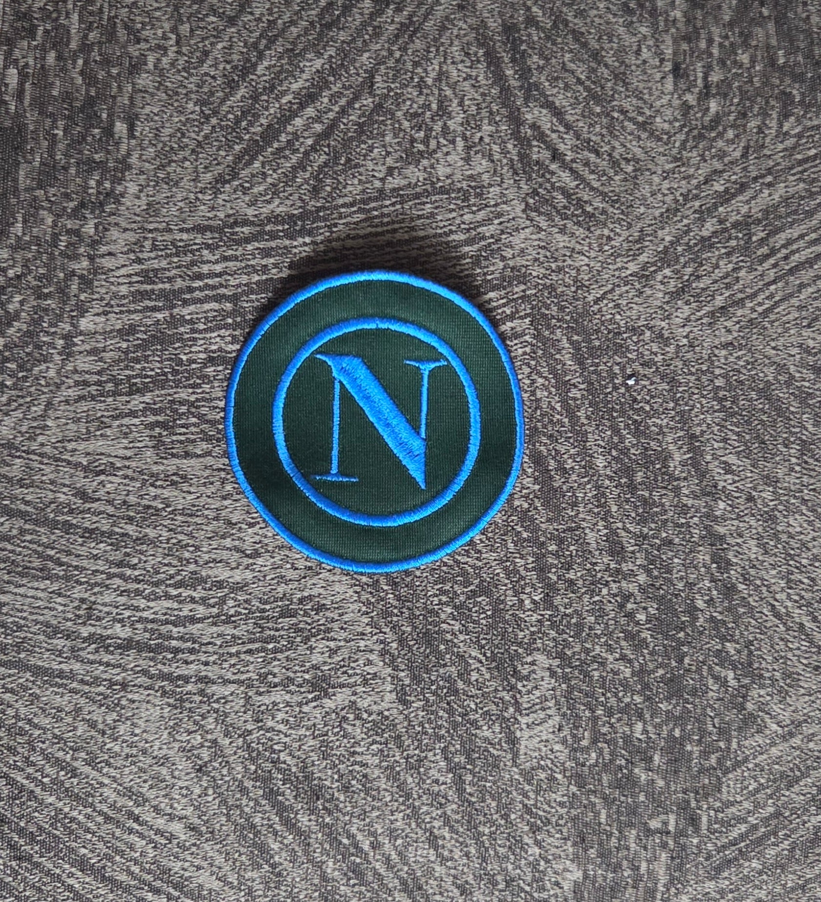 Patch Toppa SSC Napoli Ricamata  Termoadesiva e da Cucire Diametro 7,5 cm