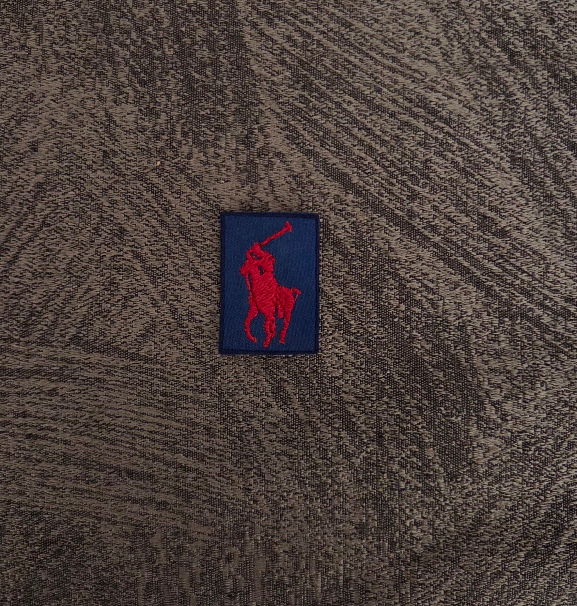 Toppa Patch Replica Ralph Lauren 4x3cm Blu/Rosso Ricamata Termoadesiva e da cucire
