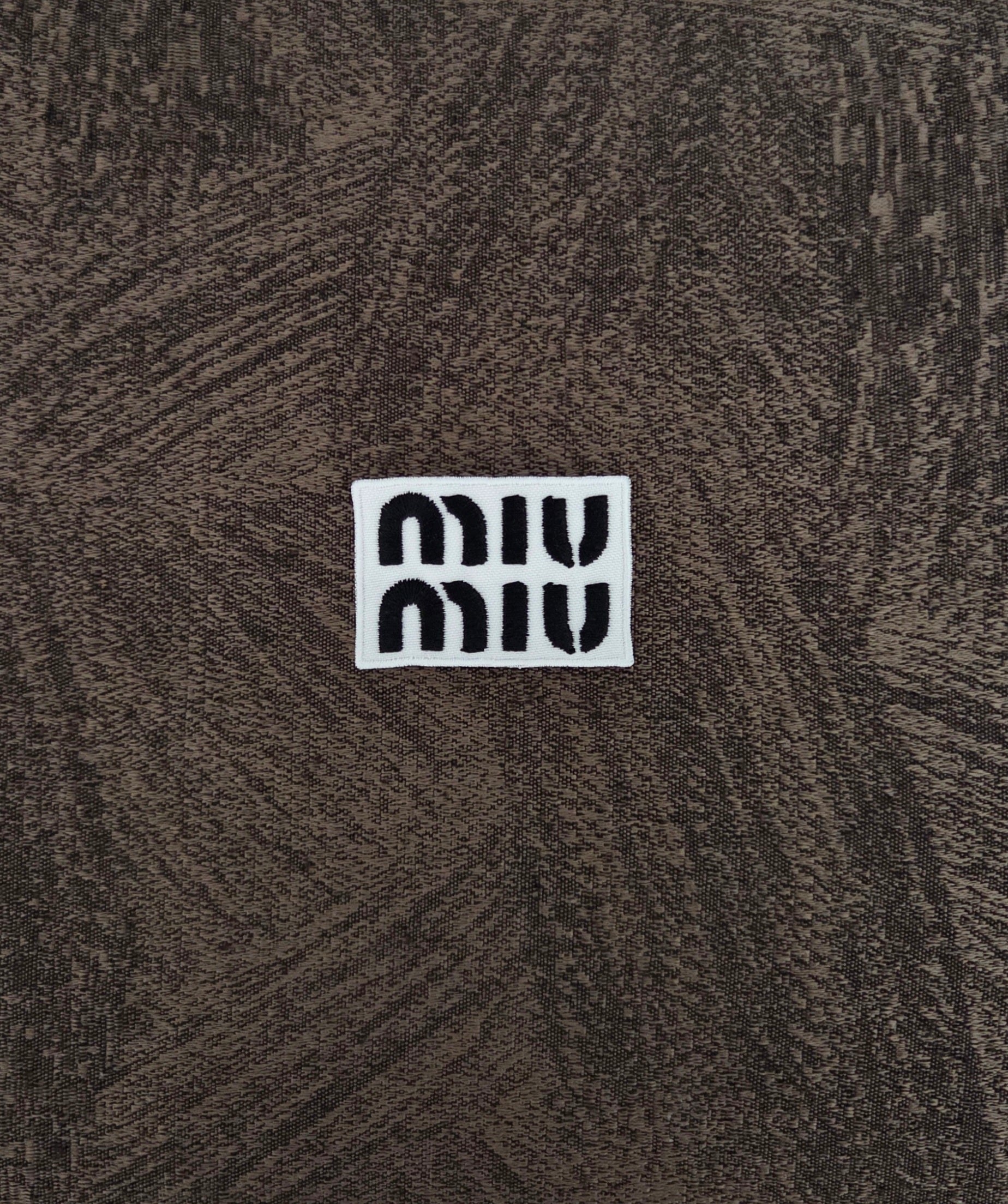 Patch Toppa Replica MIU MIU 5x3.5cm Ricamata Termoadesiva e da Cucire