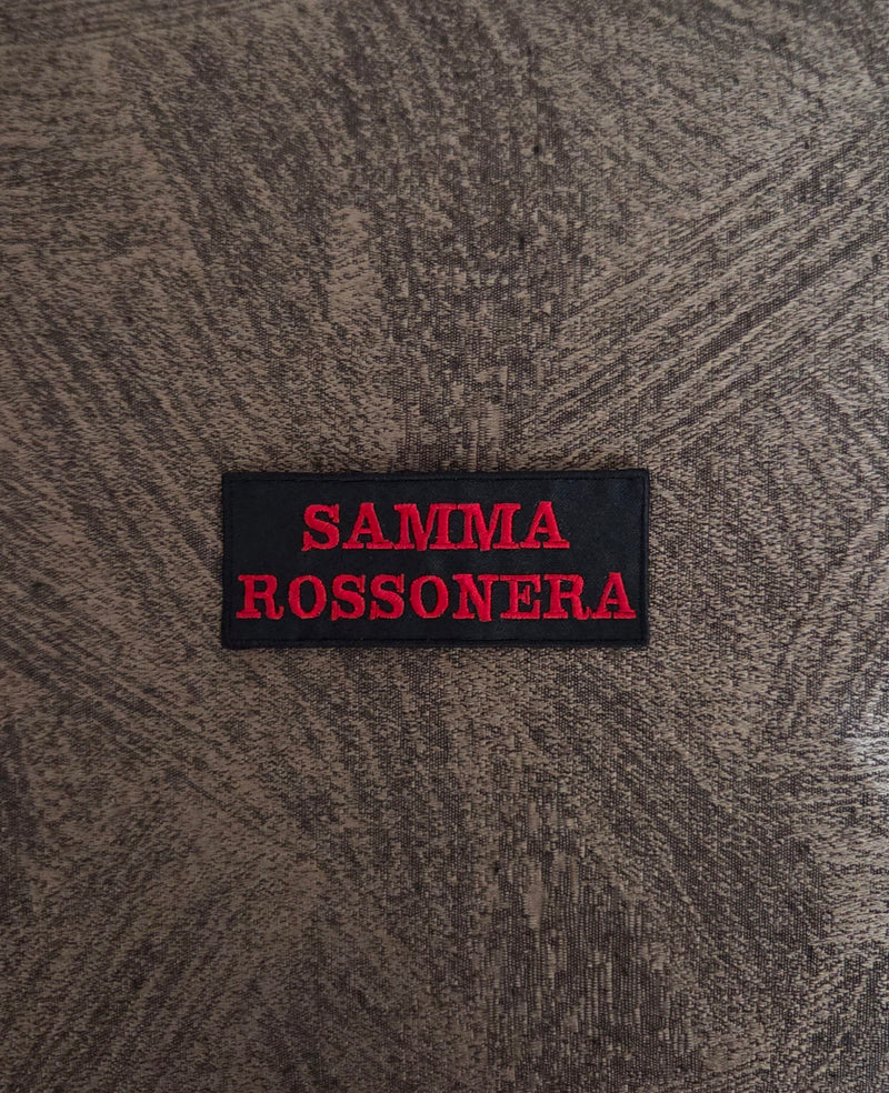 Patch Toppa Samma Rossonera Ricamata Termoadesiva o da Cucire 9x4cm