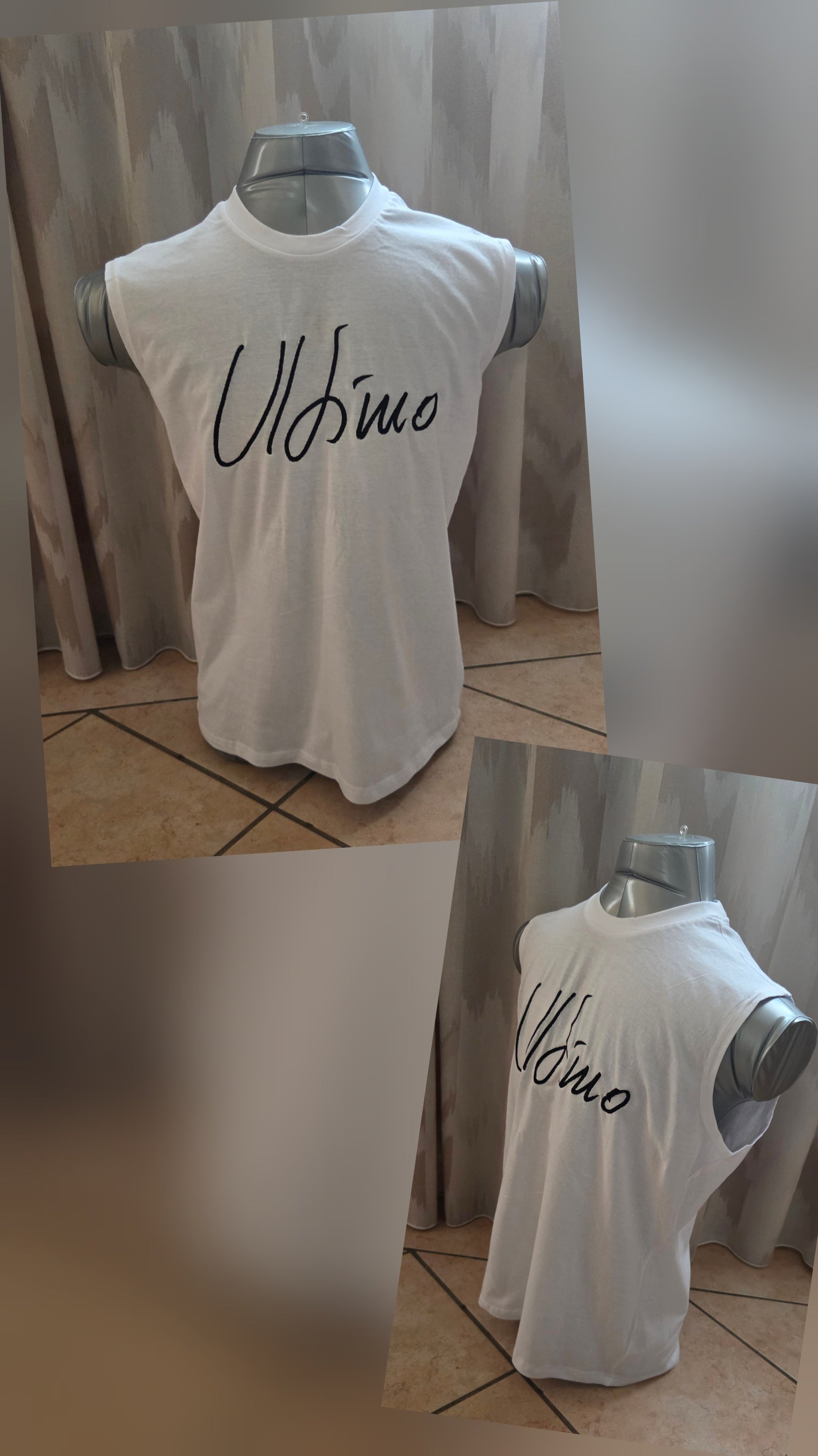 Canotta Bianca Unisex ULTIMO Ricamata!