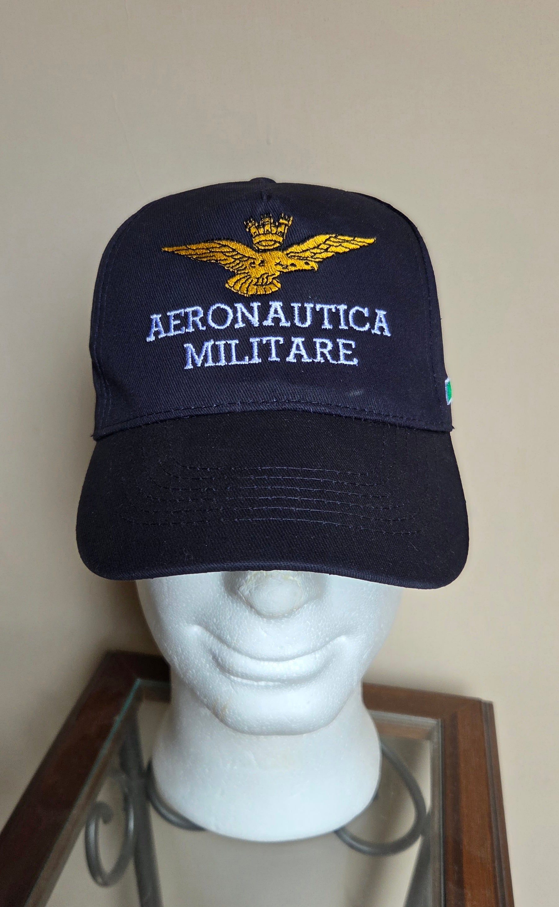 Aeronautica Militare Berretto Cappello Tricolore Ricamato Colore Blu/Scuro