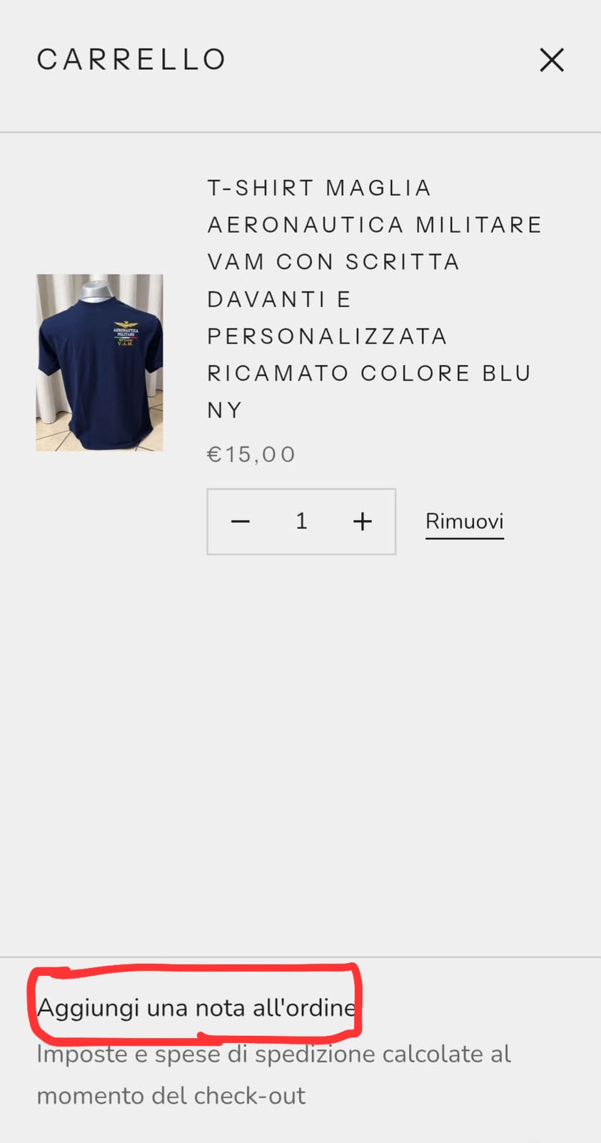 T-Shirt Maglia Aeronautica Militare VAM Con scritta Davanti personalizzata  Ricamata Colore Blu Ny