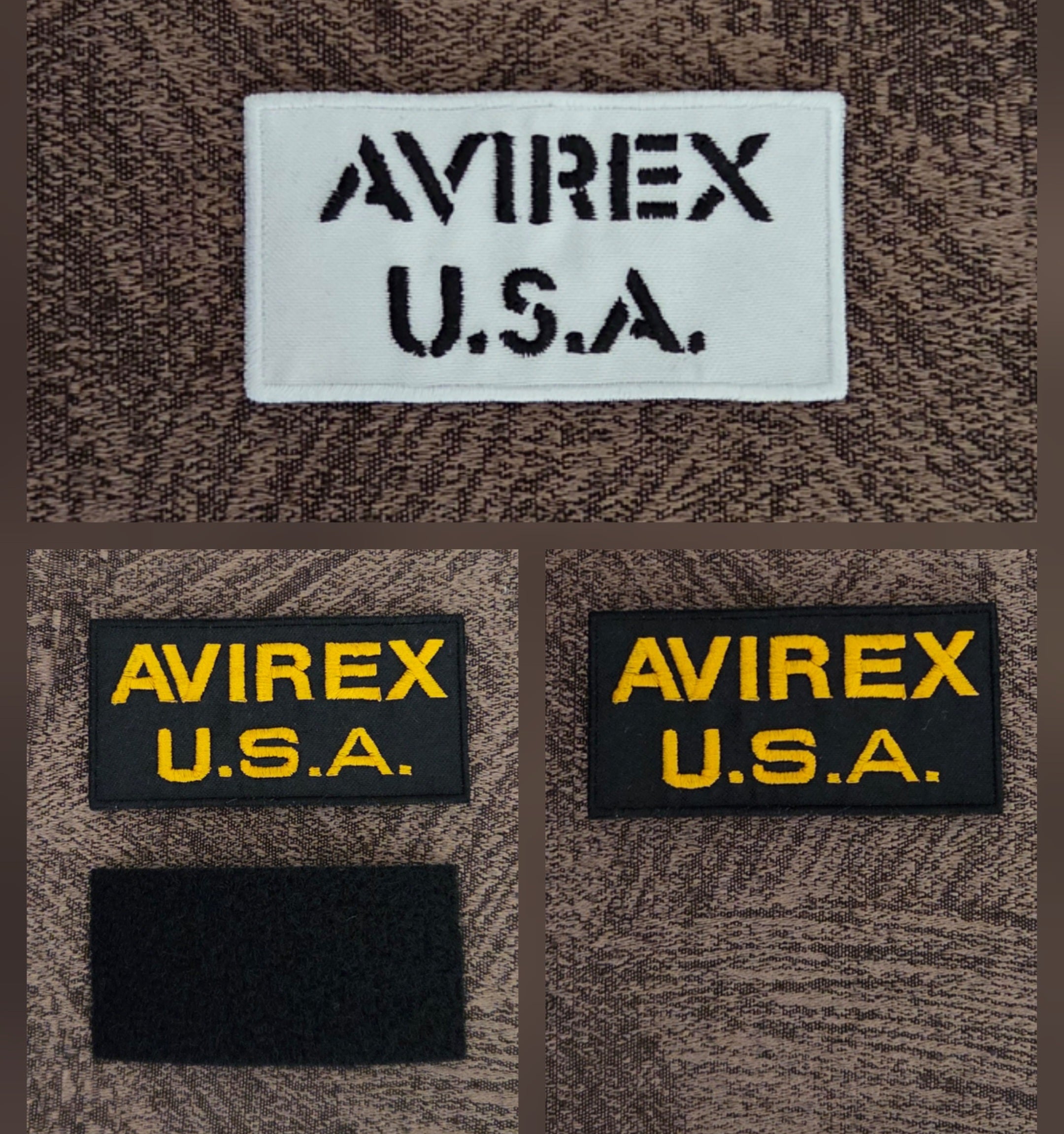 Patch Toppa Replica Avirex U.S.A.Ricamata Termoadesiva e da Cucire