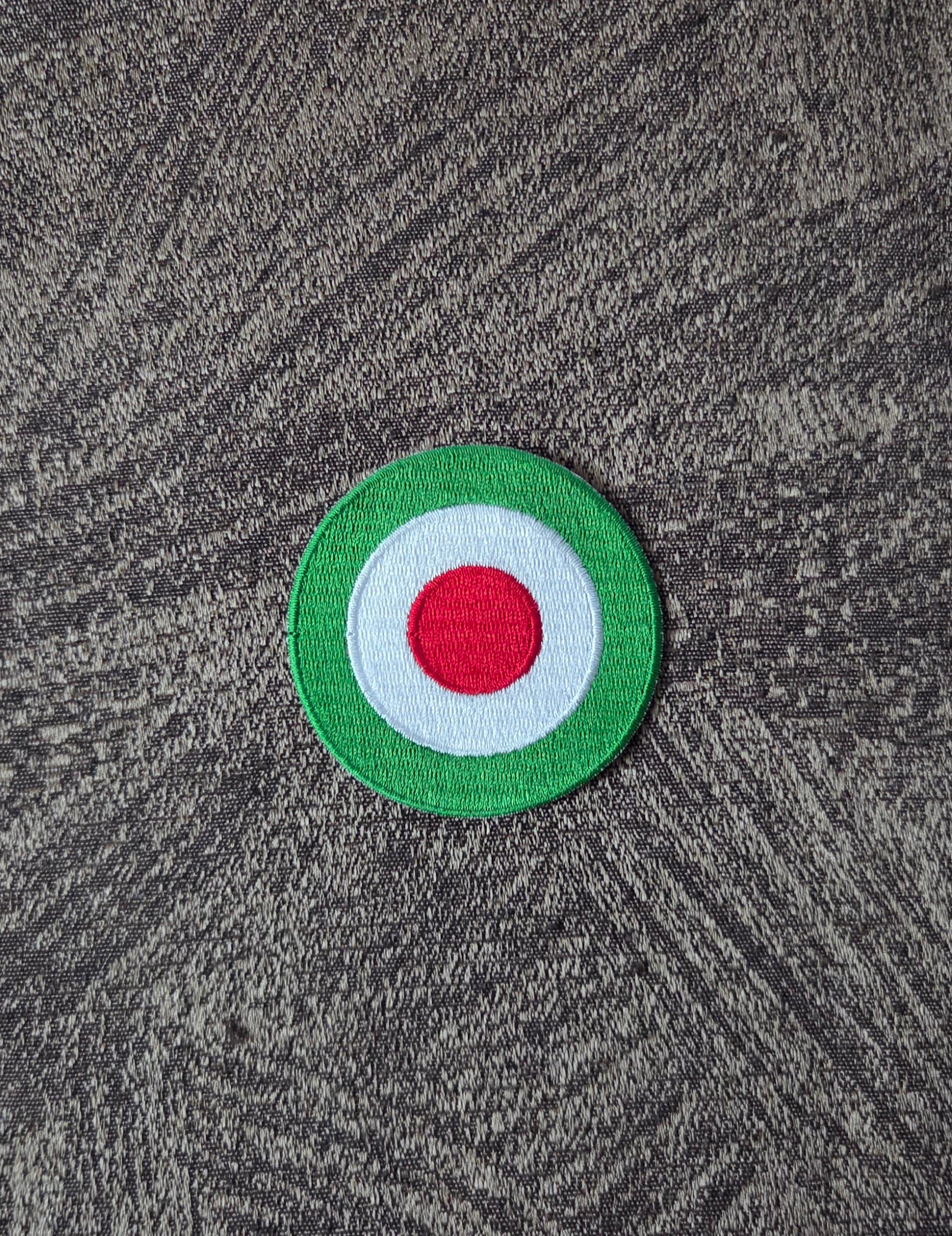 PATCH TOPPA RICAMATA BANDIERA Coppa Italia Diametro 6CM TERMOADESIVA E DA CUCIRE
