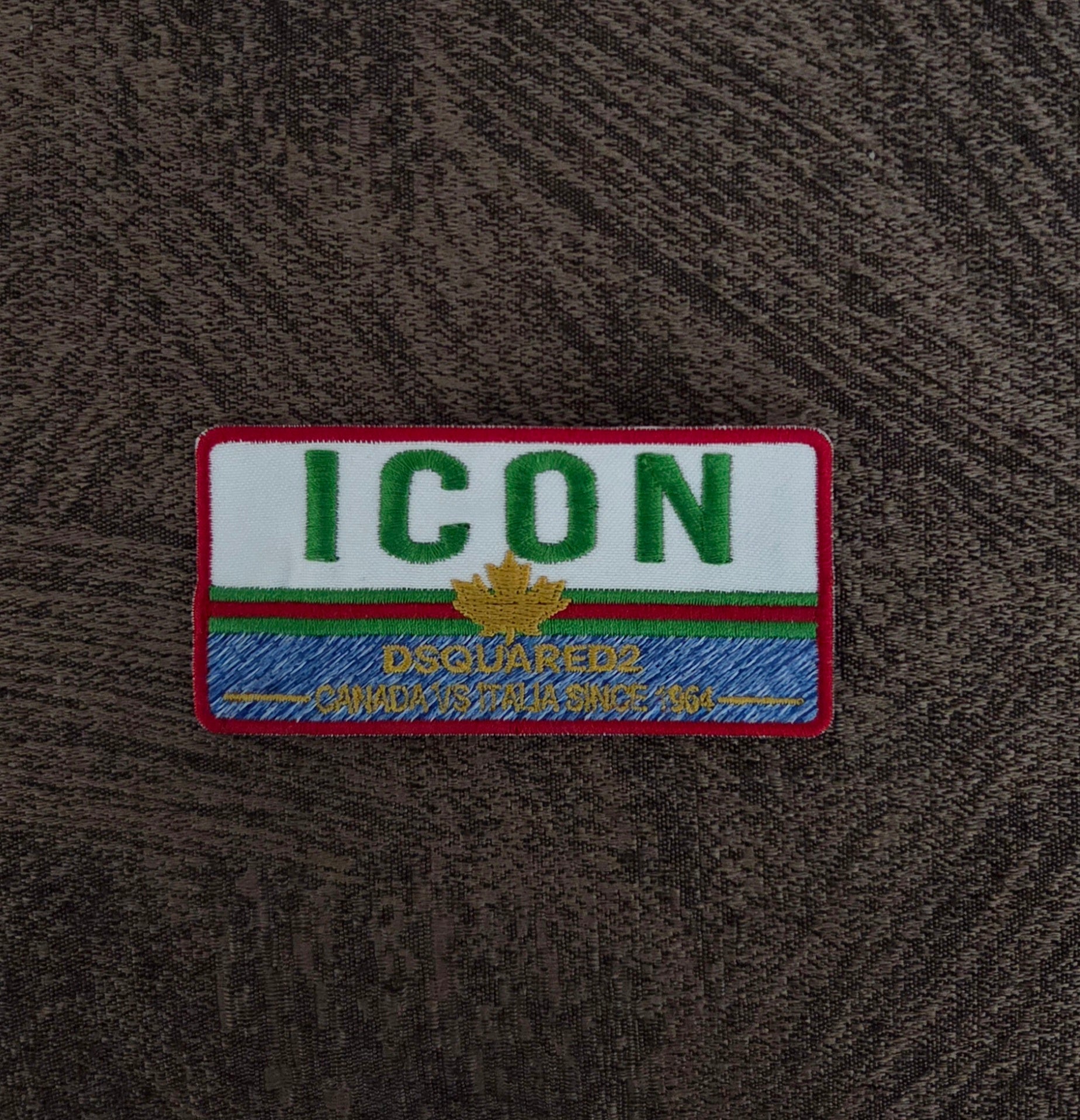 Patch Toppa Ricamata Replica D2 Icon Dsquared2 Termoadesiva e da Cucire 10x5CM Circa