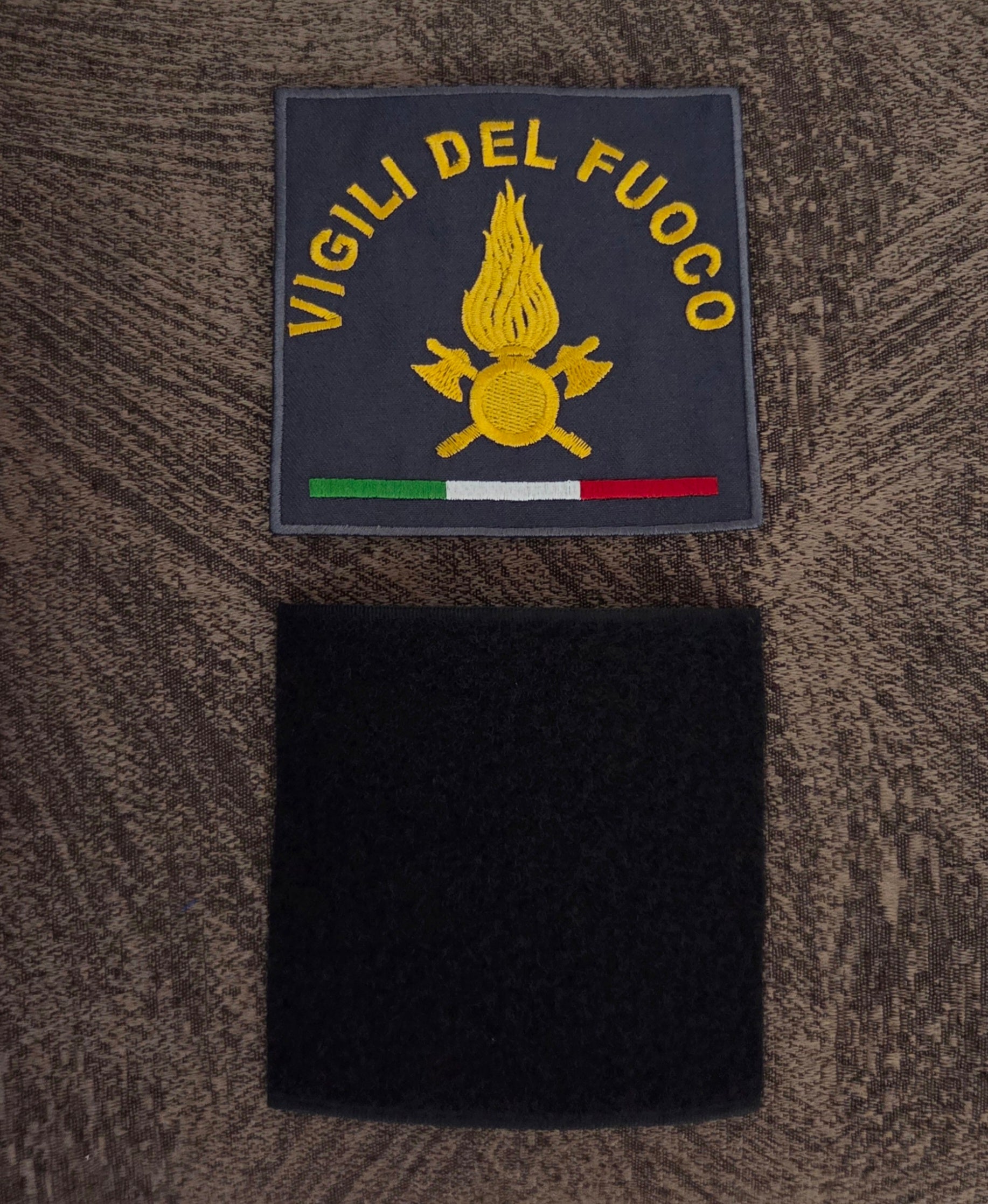 Toppa Patch VDF Vigili del Fuoco Ricamata con Velcro M.eF. Cucito 10x10CM