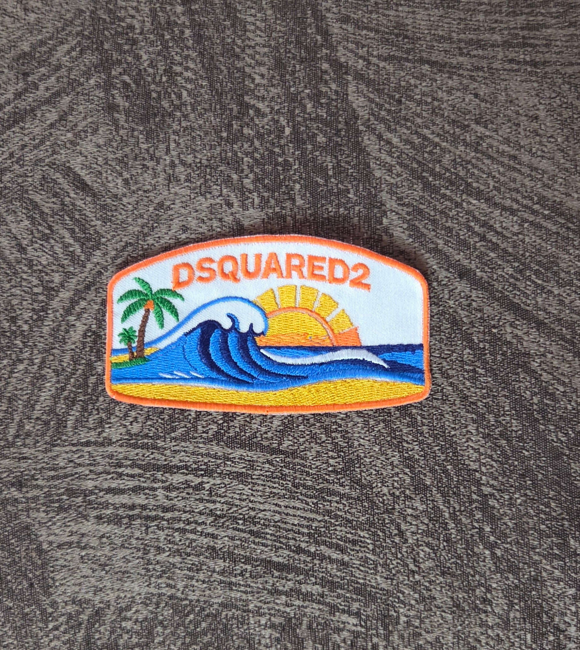 Patch Toppa Ricamata Replica D2 Icon Dsquared2 Termoadesiva e da Cucire 10x5.5CM